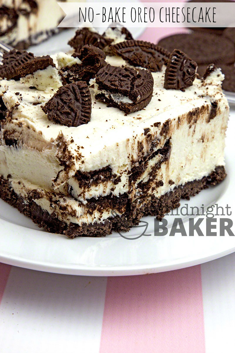 Oreo Cheesecake Recipe
 No Bake Oreo Cheesecake Bars The Midnight Baker