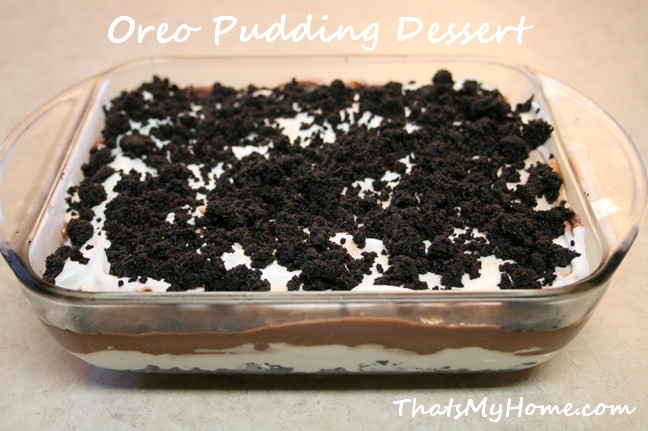 Oreo Cookie Dessert Recipe
 Oreo Pudding Dessert Recipes Food and Cooking