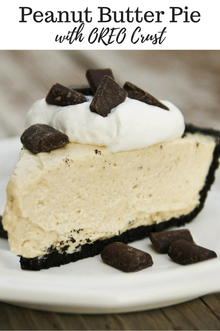 Oreo Peanut Butter Pie
 Easy No Bake Peanut Butter Pie with Oreo Crust An Alli Event
