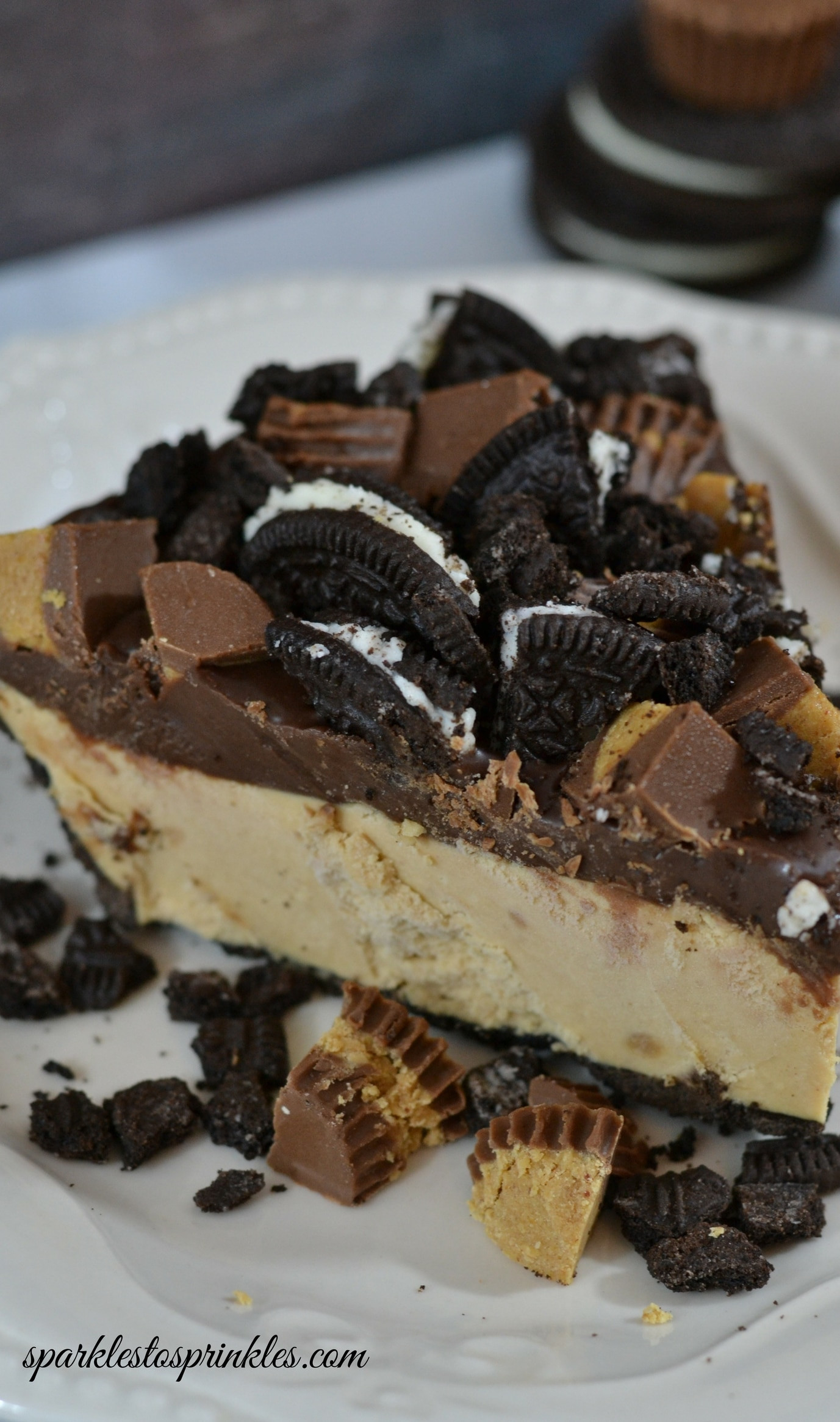 Oreo Peanut Butter Pie
 No Bake Peanut Butter Oreo Pie Sparkles to Sprinkles