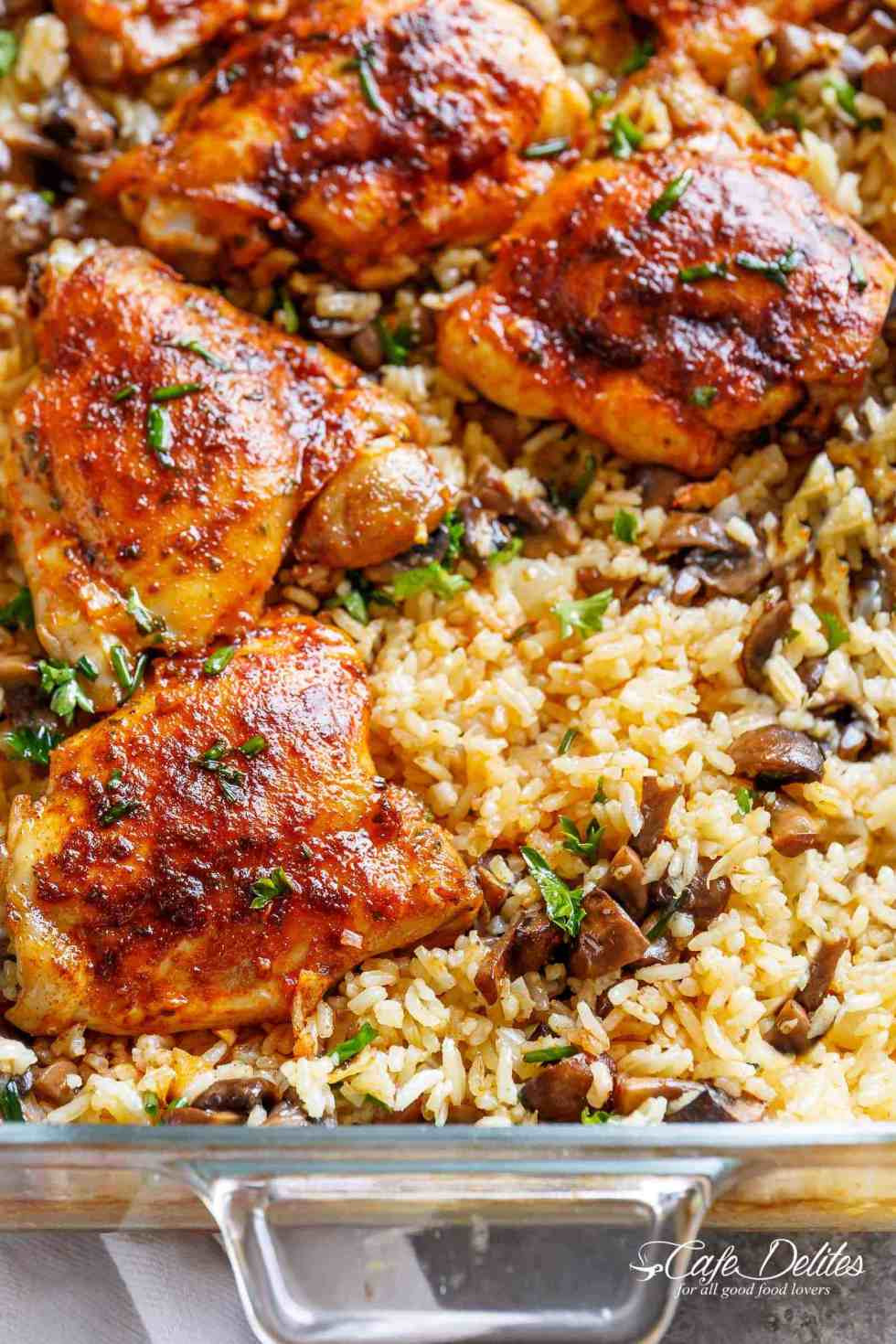 Oven Baked Chicken Recipe
 Oven Baked Chicken And Rice Cafe Delites