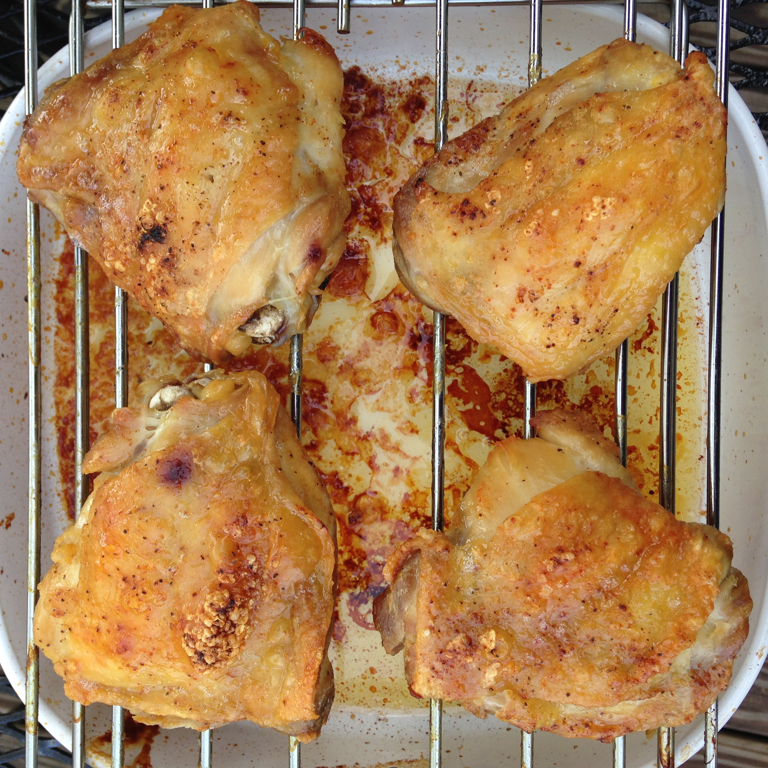 Oven Baked Chicken Thighs
 Oven baked Crispy Tender Chicken Thighs