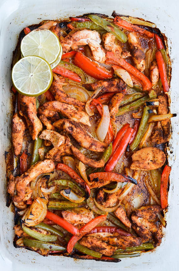 Oven Chicken Fajitas
 Rachel Schultz OVEN ROASTED FAJITAS