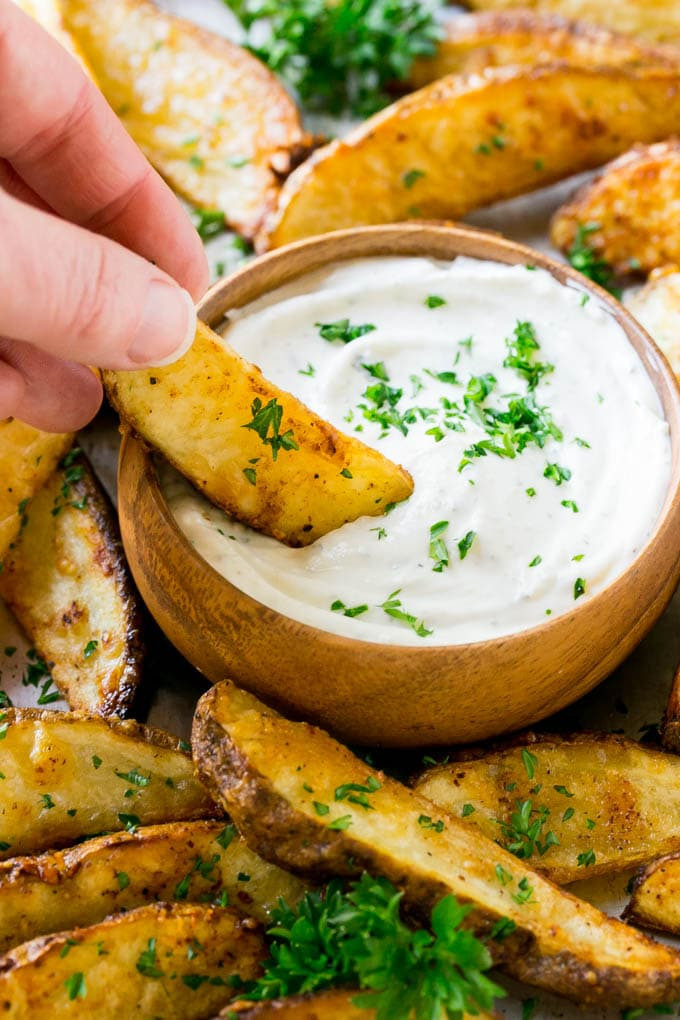 Oven Potato Wedges
 Baked Potato Wedges Dinner at the Zoo