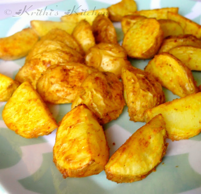 Oven Roasted Baby Potatoes
 Krithi s Kitchen Indian style Oven Roasted Baby