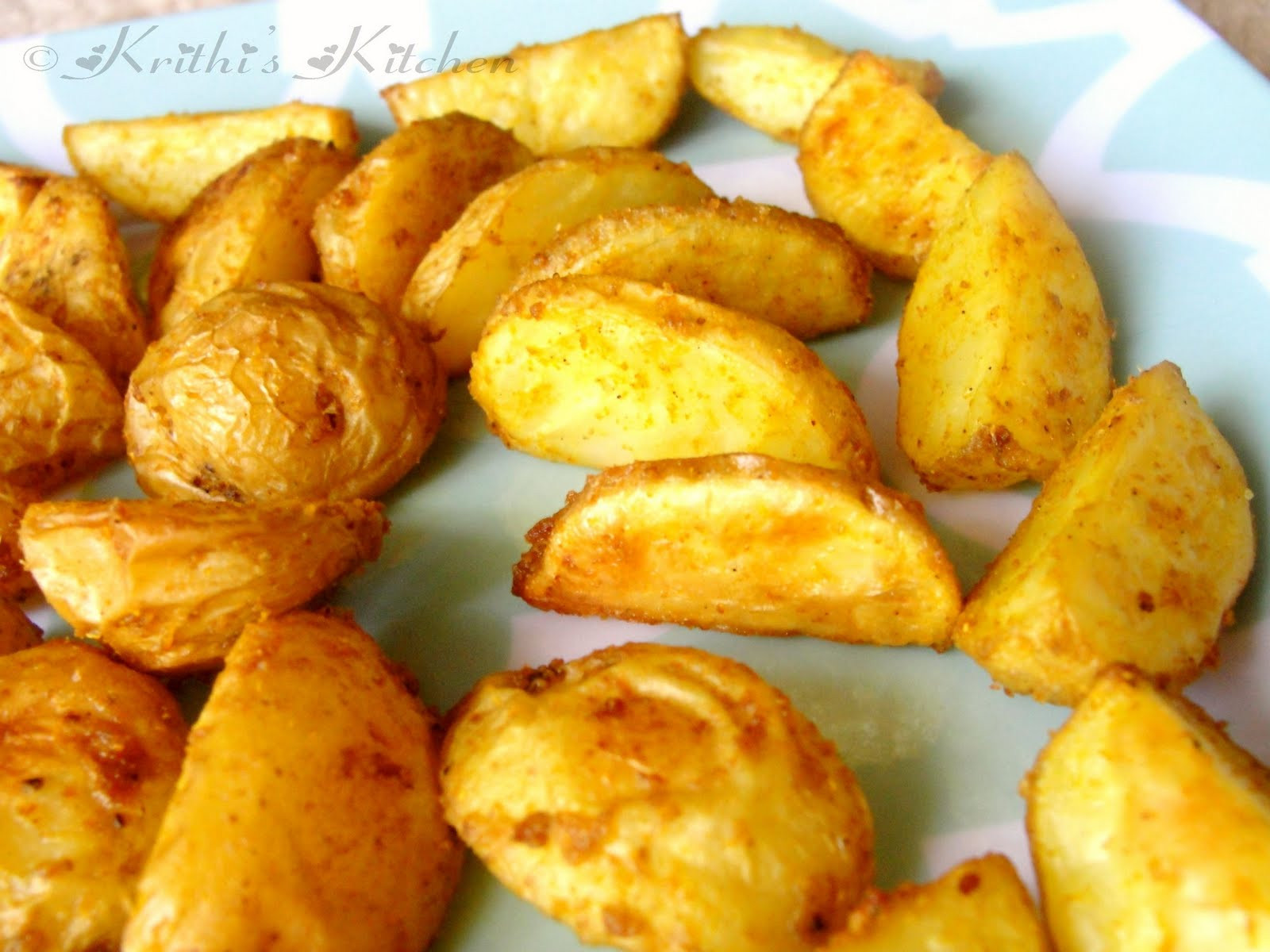 Oven Roasted Baby Potatoes
 Krithi s Kitchen Indian style Oven Roasted Baby
