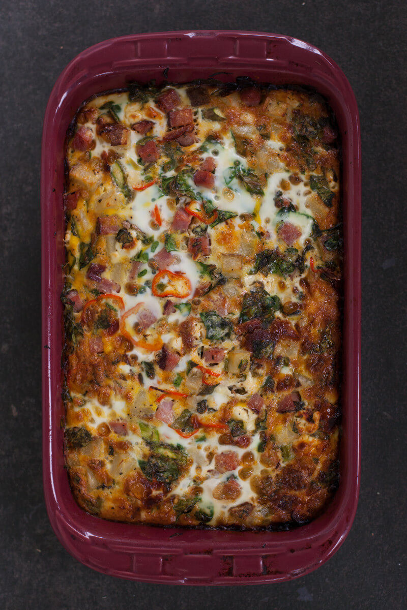 Overnight Breakfast Casserole Recipe
 Easy Overnight Ham and Veggie Breakfast Casserole Recipe