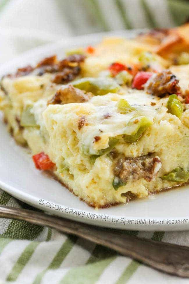 Overnight Breakfast Casserole Recipe
 Overnight Breakfast Casserole with Sausage Spend With