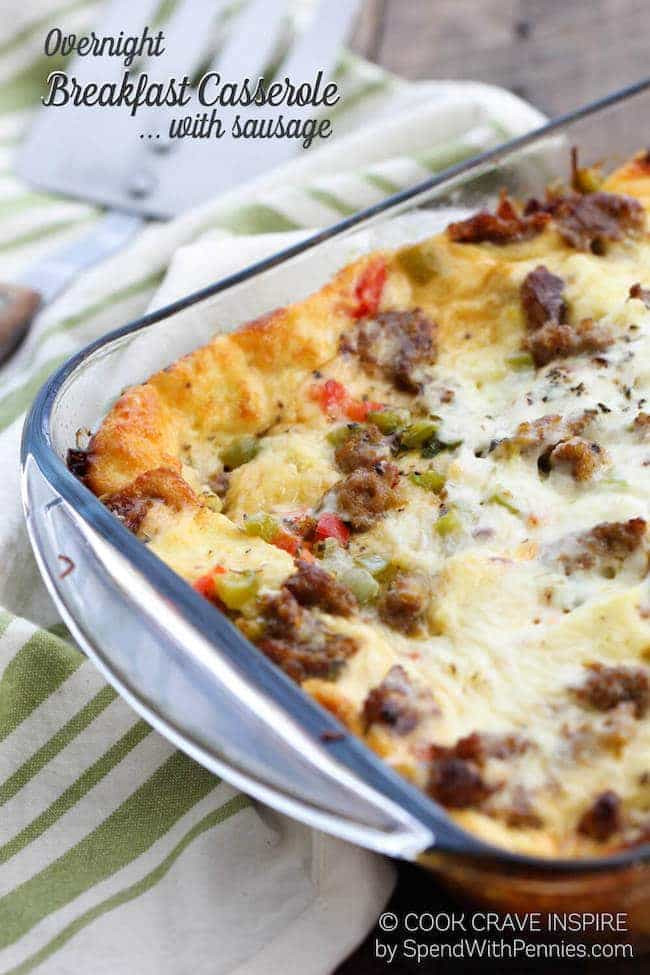 Overnight Breakfast Casserole Recipe
 Overnight Sausage Breakfast Casserole Spend With Pennies