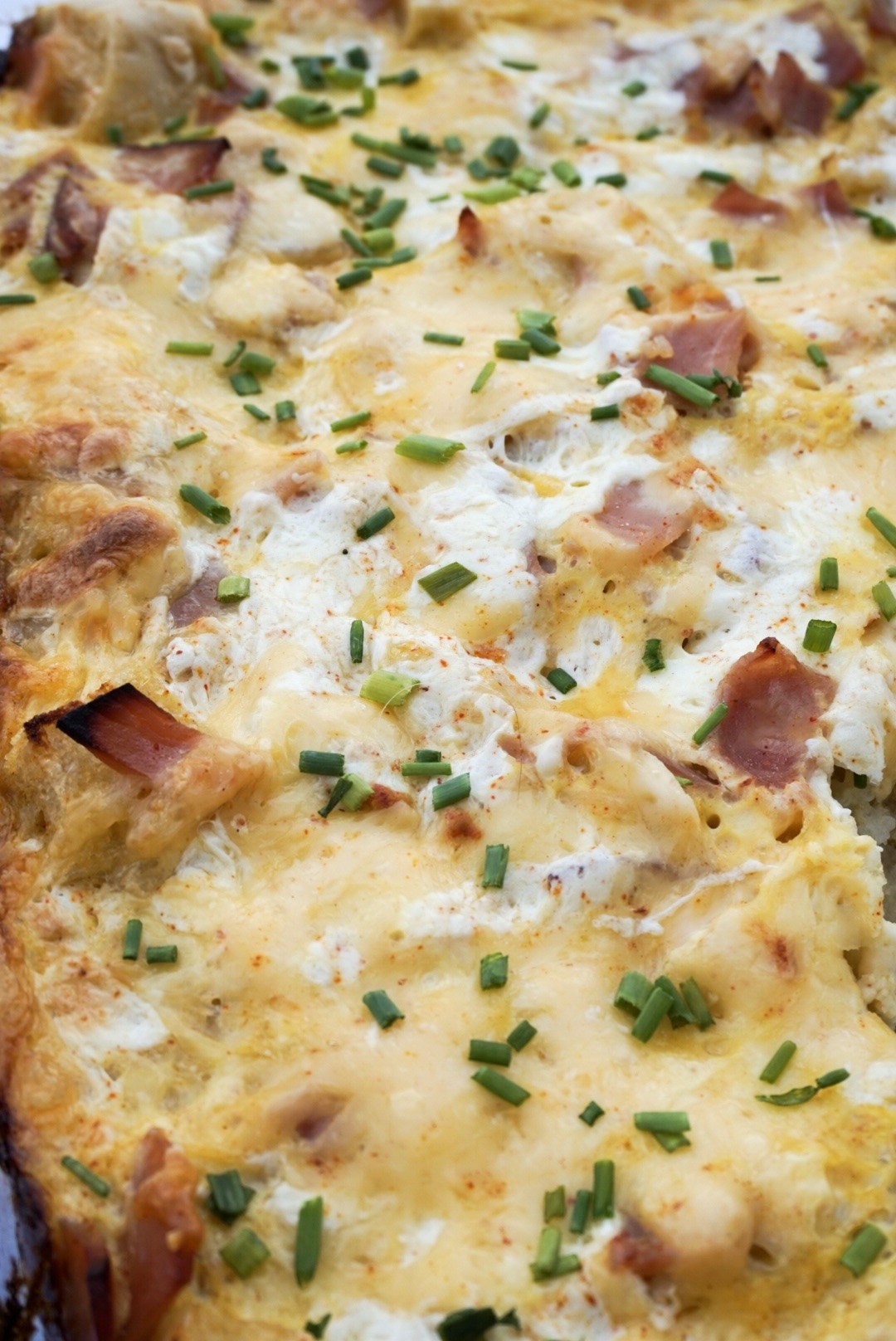 Overnight Breakfast Strata Recipe Overnight Ham and Cheese Strata Recipe Sweet and Strong