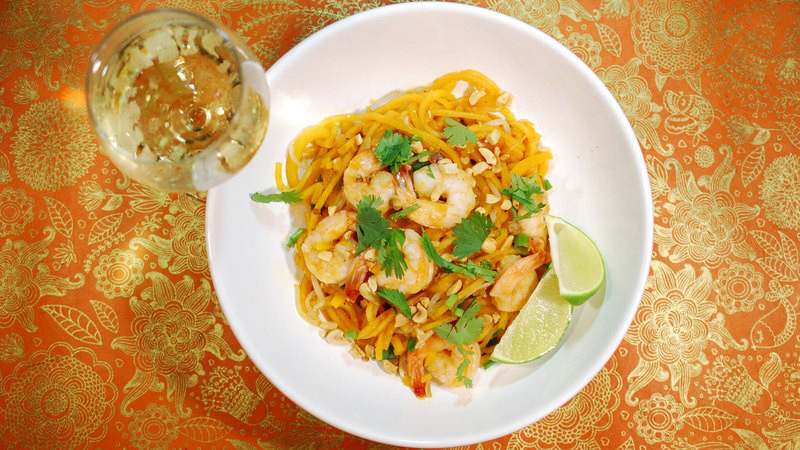 Pad Thai Hudson
 8 & $20 Recipe Butternut Squash Noodle Shrimp "Pad Thai