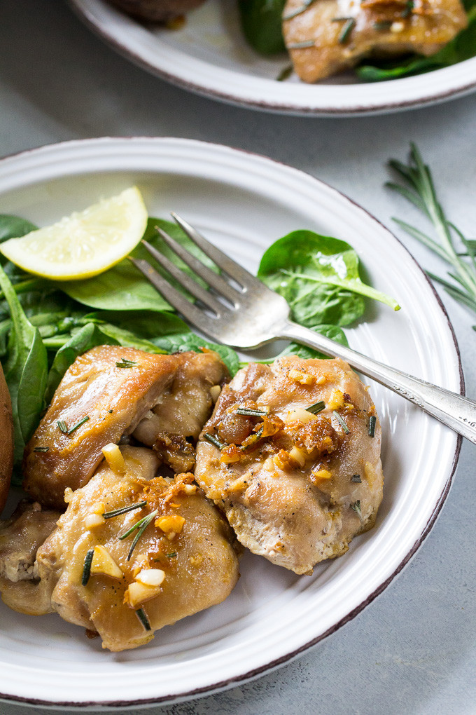 Paleo Chicken Thighs
 Easy Lemon Garlic Chicken Thighs Paleo & Whole30