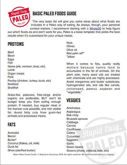 Paleo Diet Basics
 Basic Paleo Foods Guide