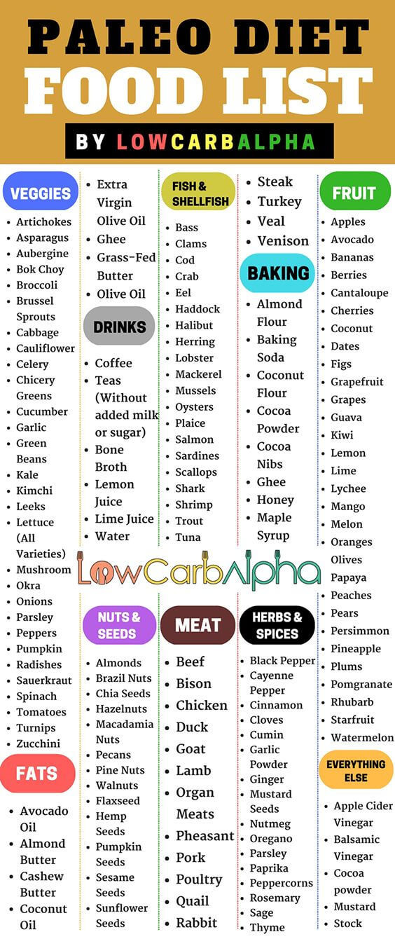 Paleo Diet Food List
 Paleo Diet Food List Paleolithic Nutrition Plan