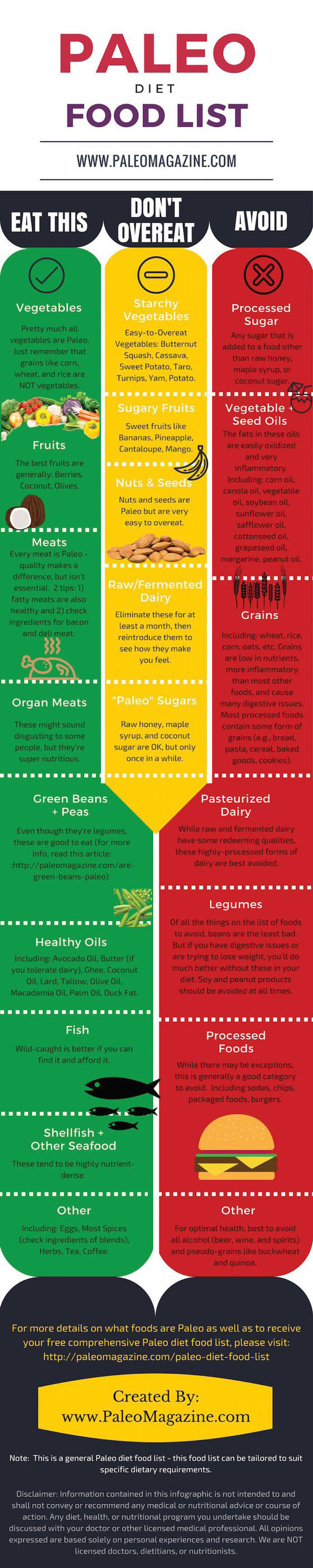 Paleo Diet Food List
 Paleo Diet Food List Infographic Best Infographics