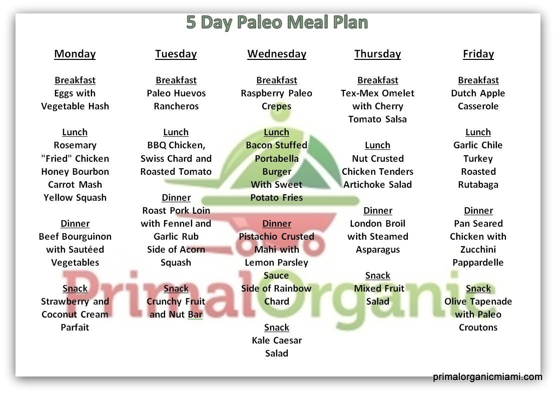 Paleo Diet Meal Plans
 2014 52 Weeks Paleo Primal Organic