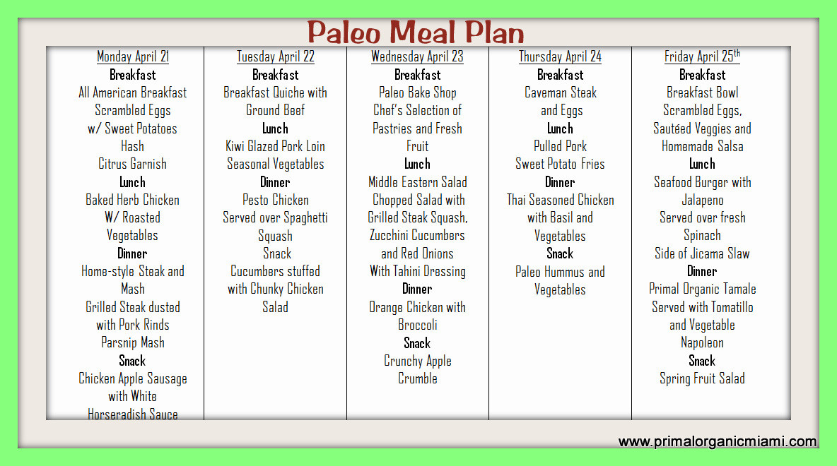 Paleo Diet Meal Plans
 2014 52 Weeks Paleo Primal Organic