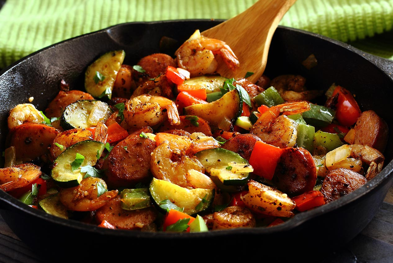 Paleo Dinner Recipes
 20 Minute Shrimp & Sausage Paleo Skillet Meal Recipe
