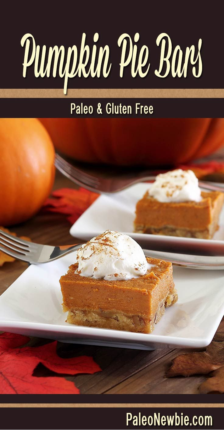 Paleo Pumpkin Dessert
 Paleo Pumpkin Pie Bars Recipe