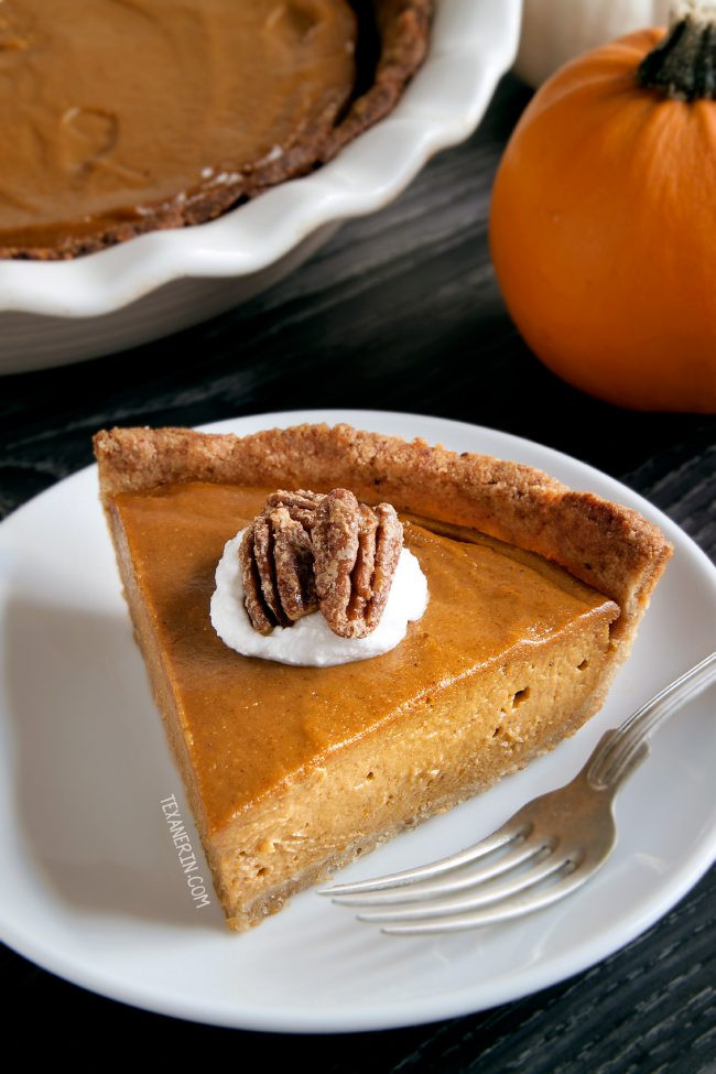 Paleo Pumpkin Pie
 Vegan Pumpkin Pie paleo grain free gluten free dairy