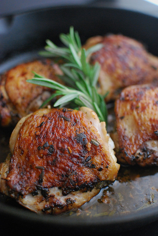 Pan Roasted Chicken Thighs
 Pan Roasted Rosemary Chicken Thighs