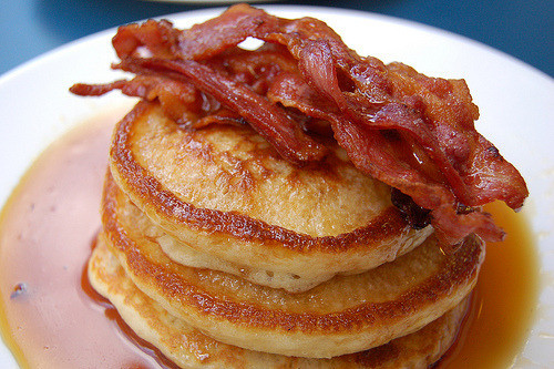 Pancakes And Bacon
 bacon pancakes •