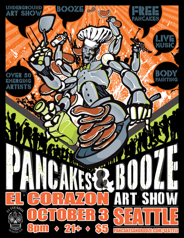 Pancakes And Booze
 Accepted to My First Art Show – Ryanne Levin