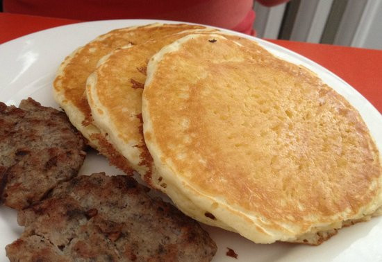 Pancakes And Sausage
 Pancakes and Sausage Picture of Khaan Deli Ulaanbaatar