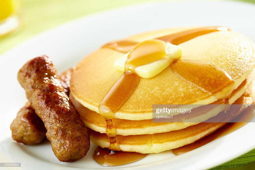 Pancakes And Sausage
 Pancakes And Sausage Stock