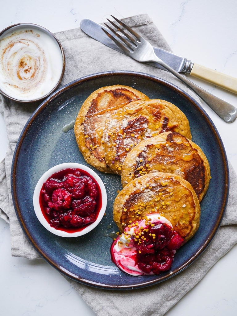 Pancakes For One
 Maca and Coconut Flour Pancakes for e