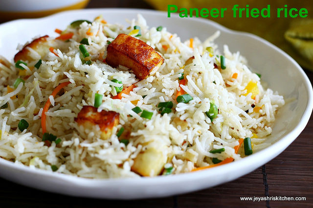 Paneer Fried Rice
 PANEER FRIED RICE RECIPE