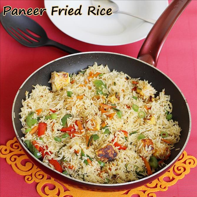 Paneer Fried Rice
 Paneer fried rice recipe