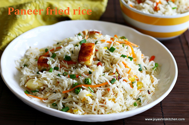 Paneer Fried Rice
 PANEER FRIED RICE RECIPE