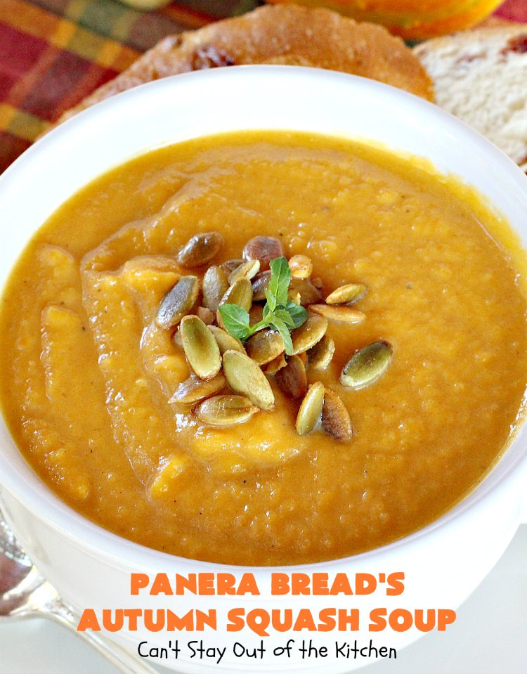Panera Autumn Squash Soup Recipe
 Panera Bread s Autumn Squash Soup Can t Stay Out of the