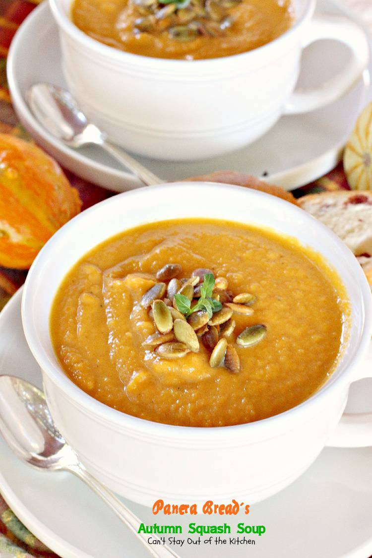 Panera Autumn Squash Soup Recipe
 Panera Bread s Autumn Squash Soup Can t Stay Out of the