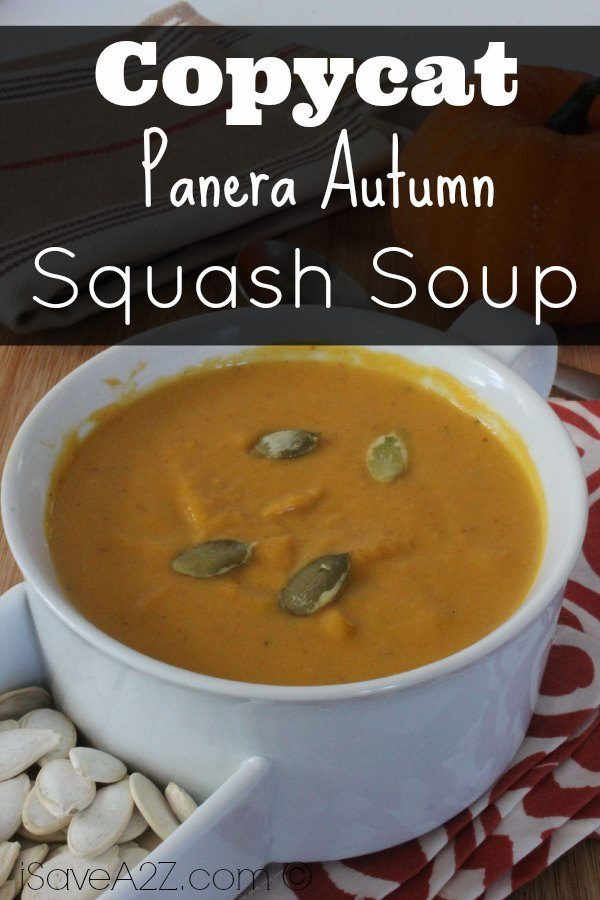 Panera Autumn Squash Soup Recipe
 Copycat Panera Autumn Squash Soup iSaveA2Z