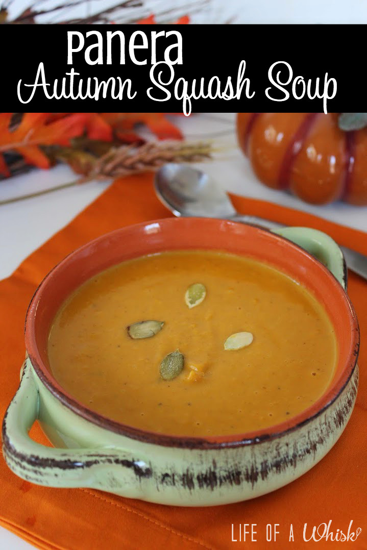 Panera Autumn Squash Soup
 Copycat Panera Autumn Squash Soup lifeofawhisk