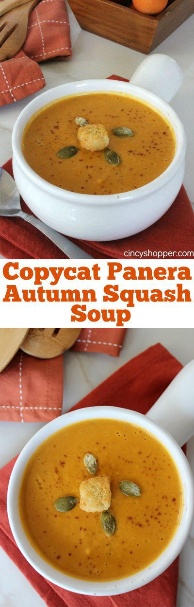 Panera Autumn Squash Soup
 Copycat Panera Autumn Squash Soup Recipe CincyShopper