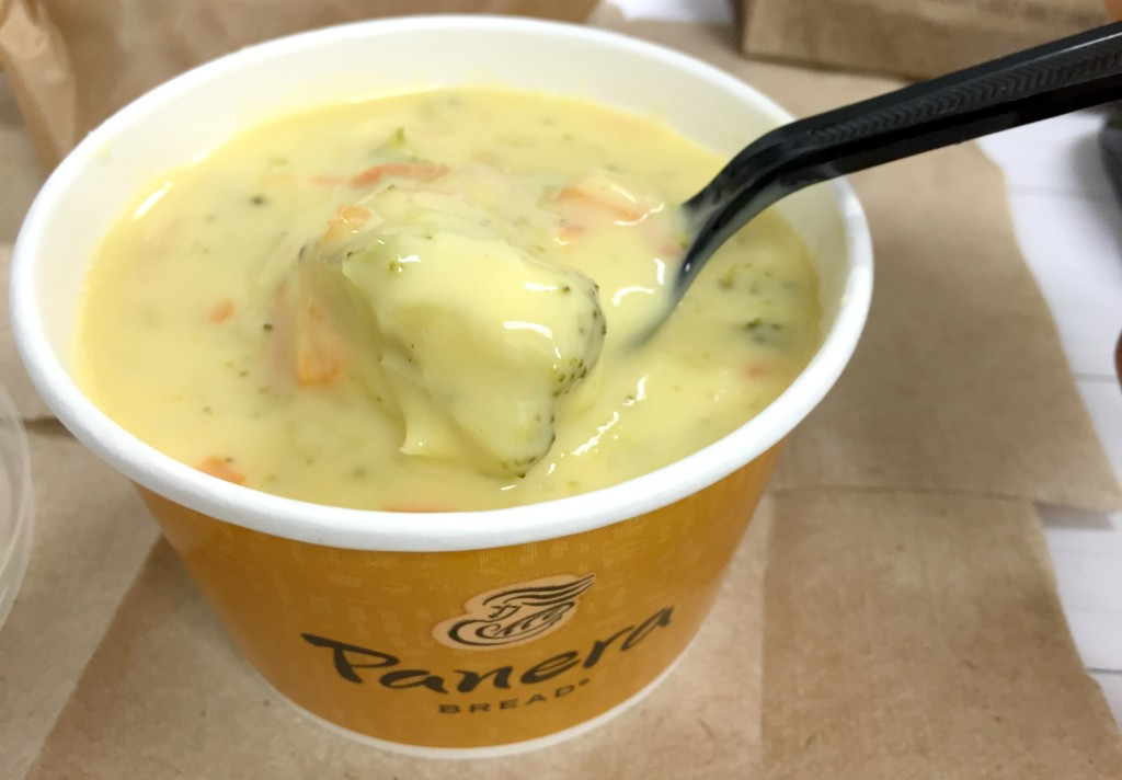 Panera Broccoli Cheddar Soup
 Femme Fitale Fit Club BlogMeal Mondays Panera Bread