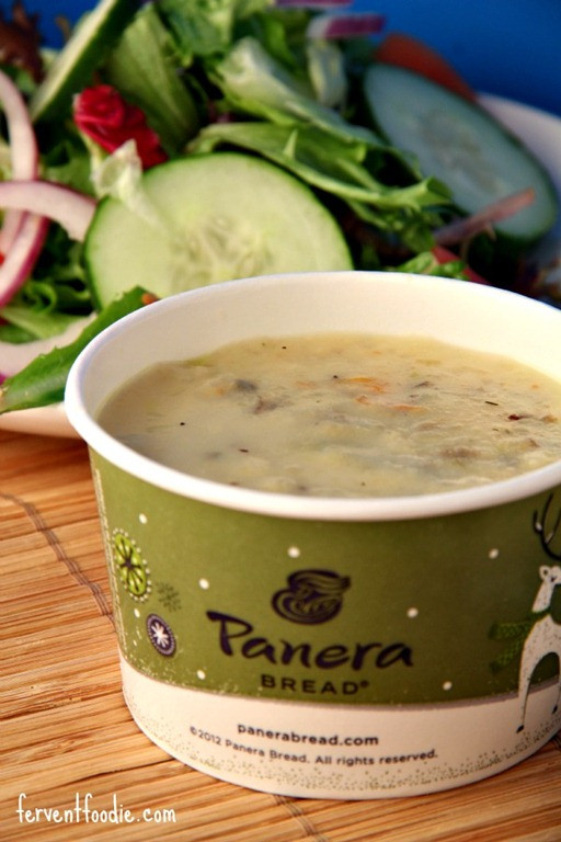 Panera Chicken And Wild Rice Soup
 Two soups two salads two trips to Panera