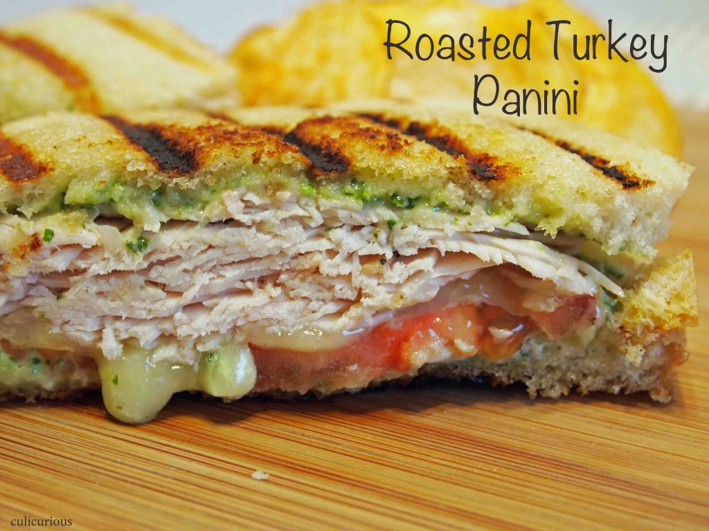 Panini Sandwich Recipes
 Roasted Turkey Panini Recipe with Arugula Pesto Mayo