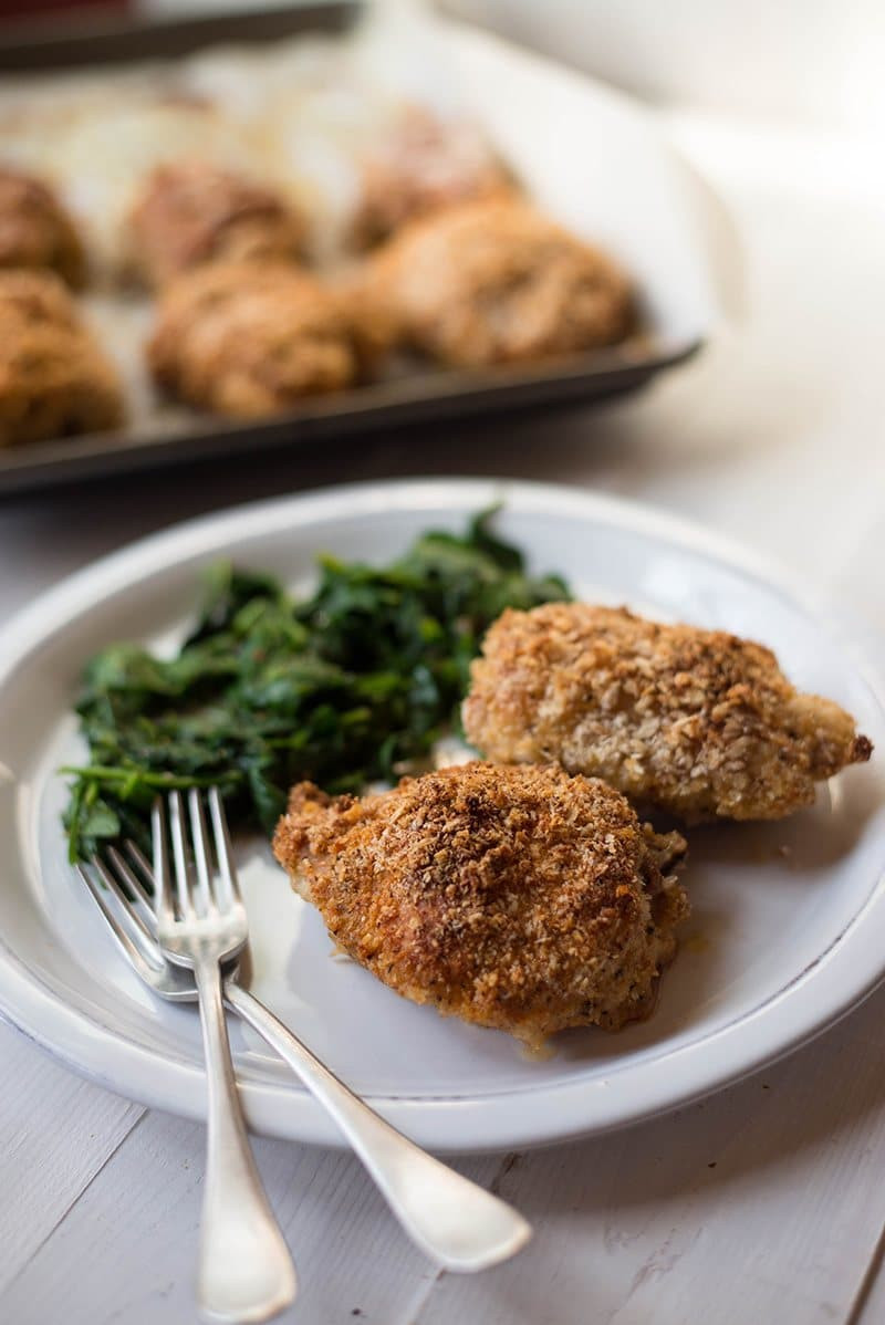 Panko Baked Chicken
 Panko Baked Chicken Thighs • A Sweet Pea Chef