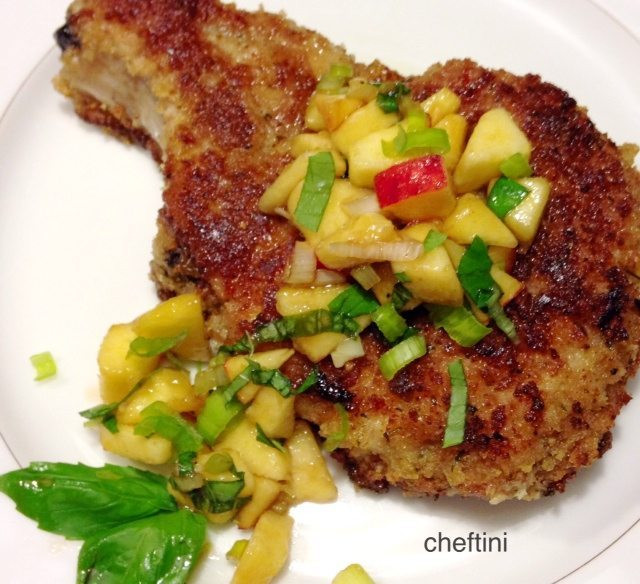 Panko Breaded Pork Chops
 Panko Breaded Pork Chop with Peaches
