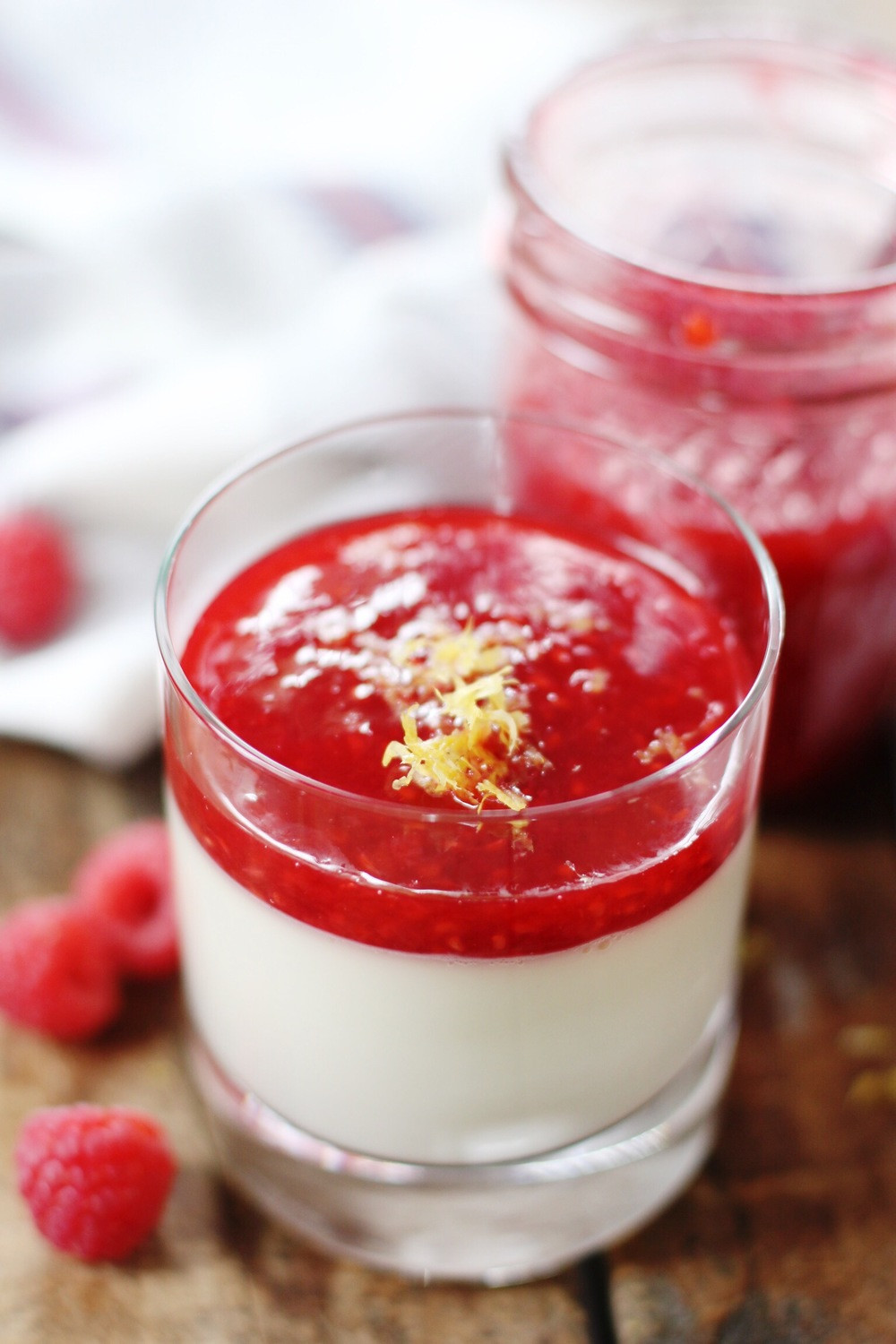 Panna Cotta Dessert
 Vanilla bean panna cotta with raspberry coulis — The Pastiche