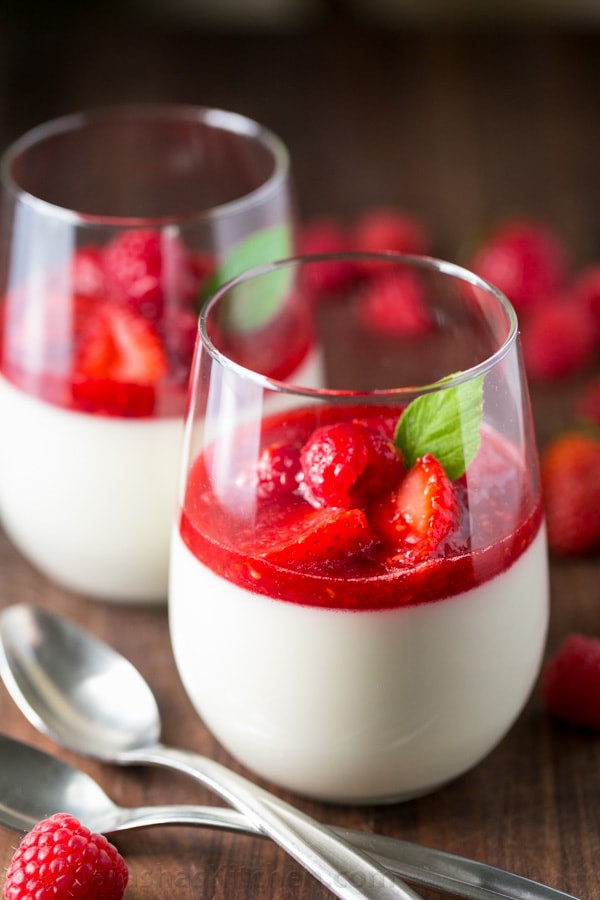 Panna Cotta Dessert
 Panna Cotta with Berry Sauce Video Recipe