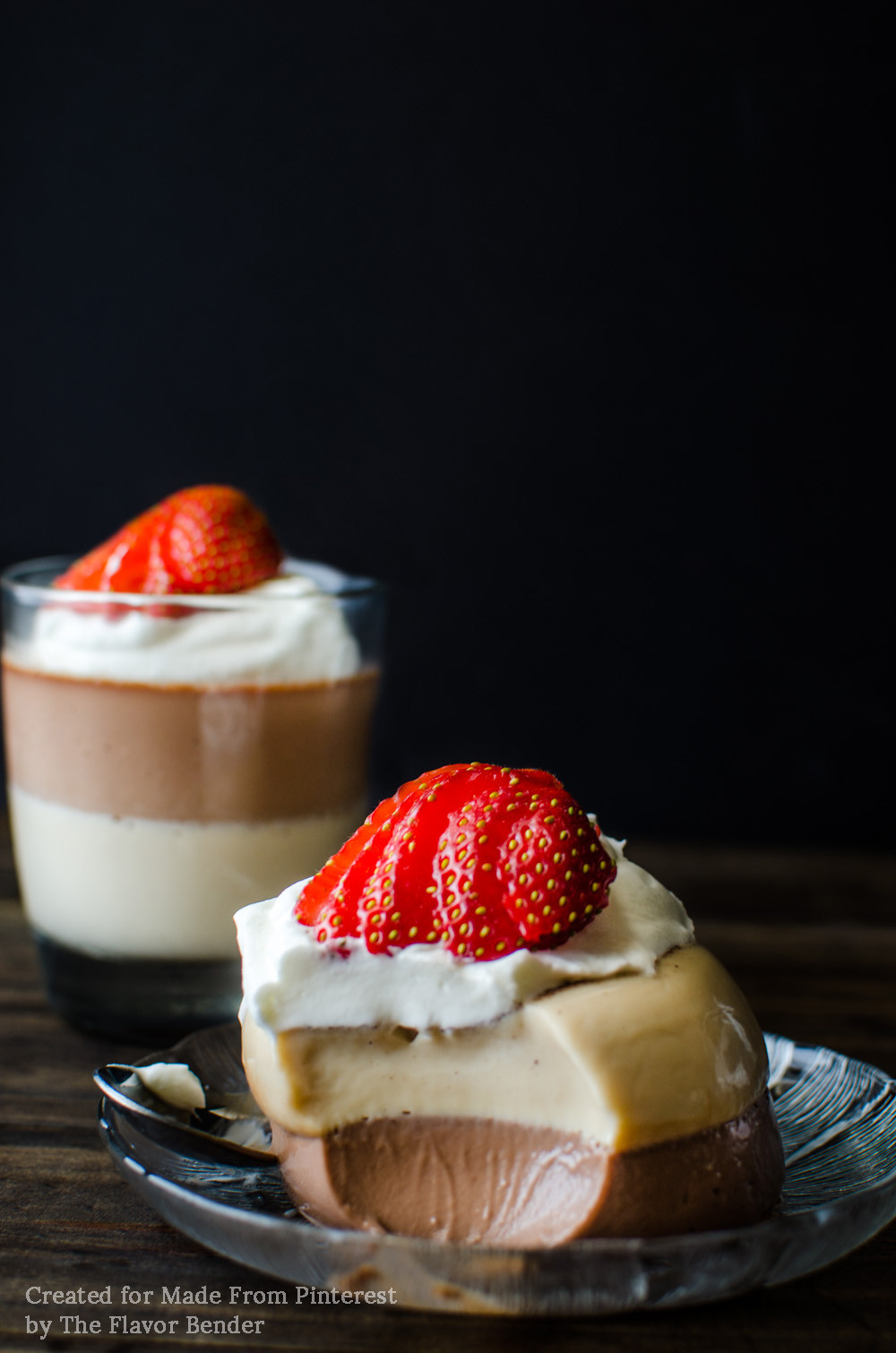 Panna Cotta Desserts
 Layered Butterscotch and Chocolate Panna Cotta TGIF