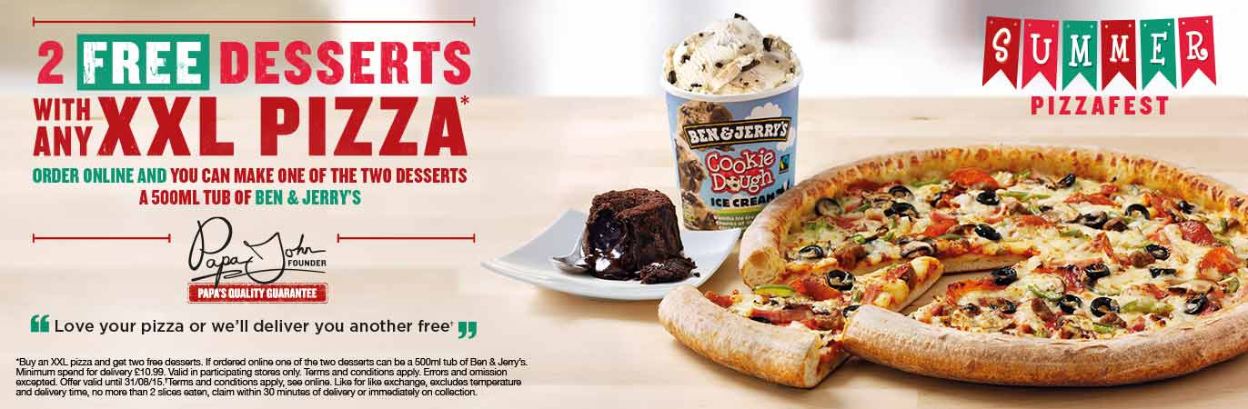 Papa Johns Dessert Coupon
 Papa Johns Promo Codes November 2016 Quick Voucher Codes