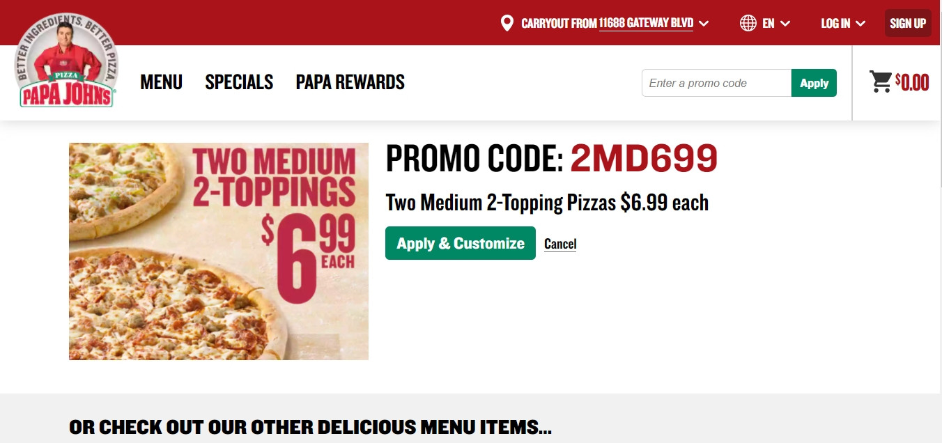 Papa Johns Dessert Coupon
 Papa johns dessert promo codes New Deals