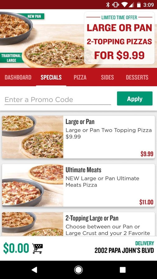 Papa Johns Dessert Coupon
 Papa John s Pizza Android Apps on Google Play