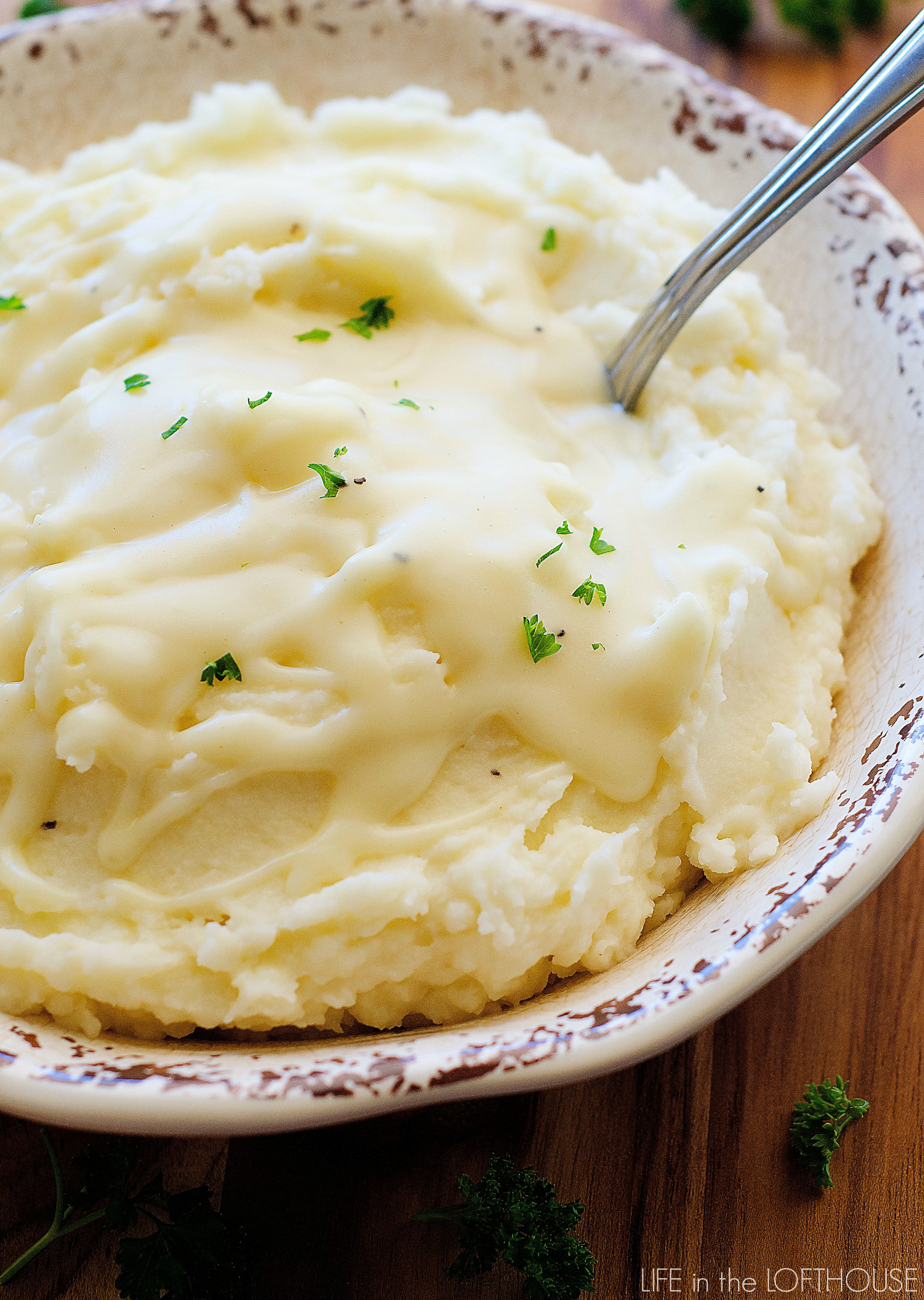 Parmesan Mashed Potatoes
 Garlic Parmesan Mashed Potatoes & Gravy